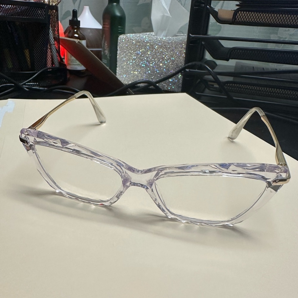 Dolce & Gabbana Clear and Gold Frame Glasses